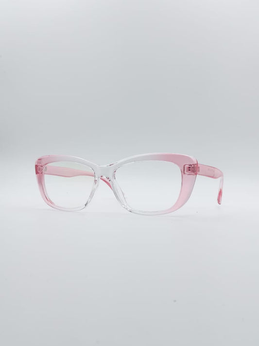 Cat Eye Pink & White Frame Women's Optics-063