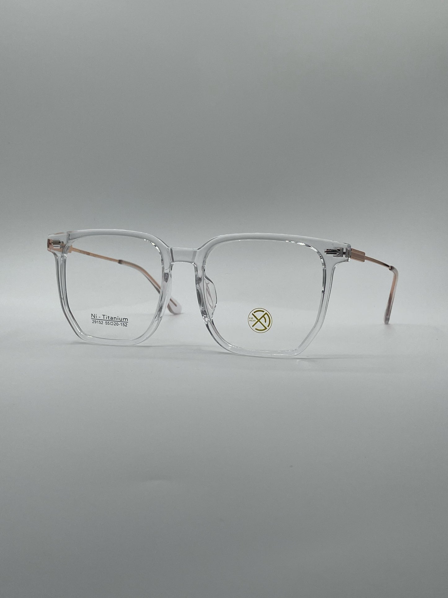 Acetate Translucent White Frame Men's Optics-405
