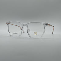 Acetate Translucent White Frame Men's Optics-405
