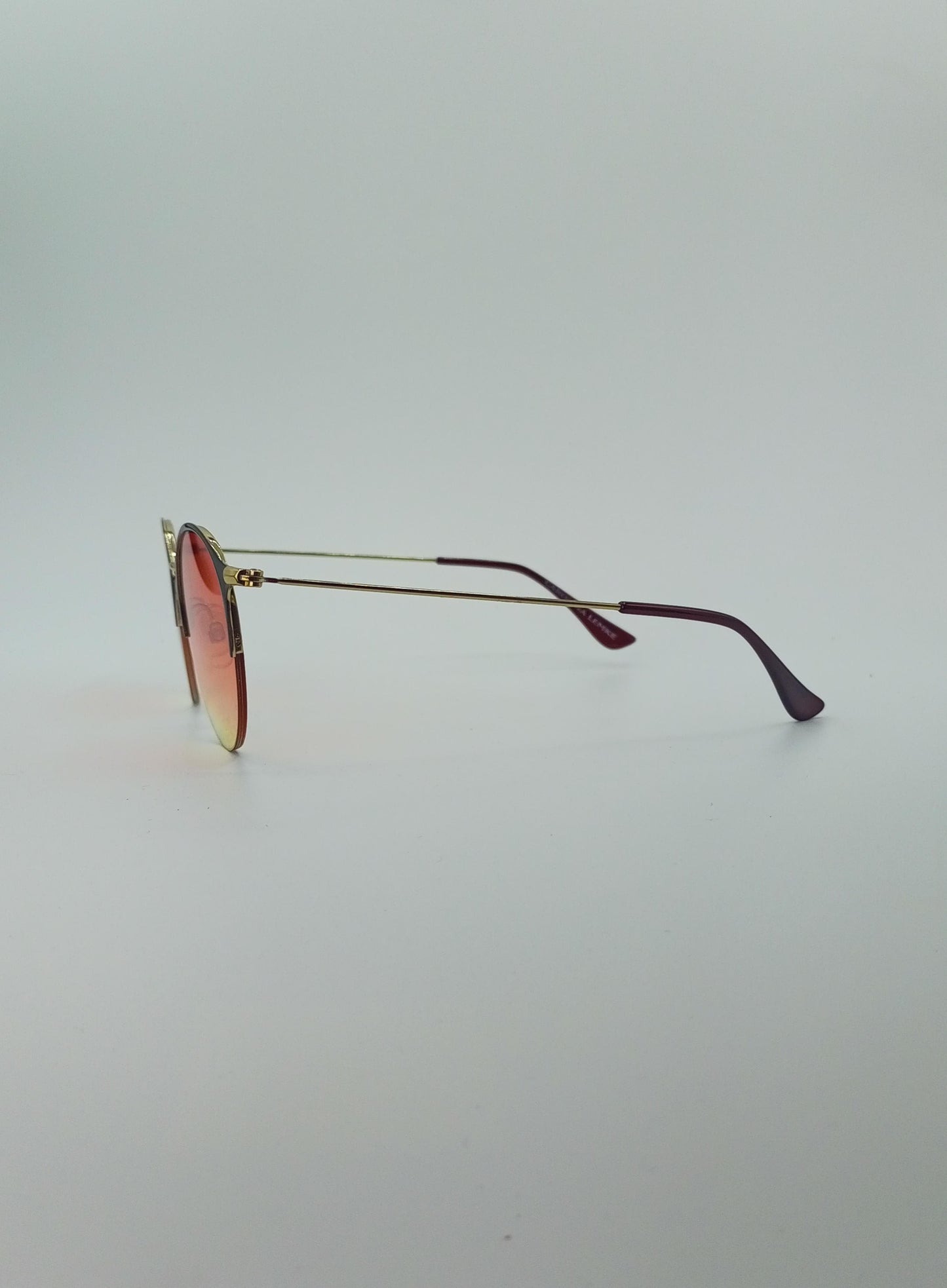 Vibrant Sunset Gradient Round Sunglasses-221