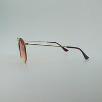 Vibrant Sunset Gradient Round Sunglasses-221