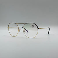 Geometrical Thin Golden Frame Unisex Optics-310