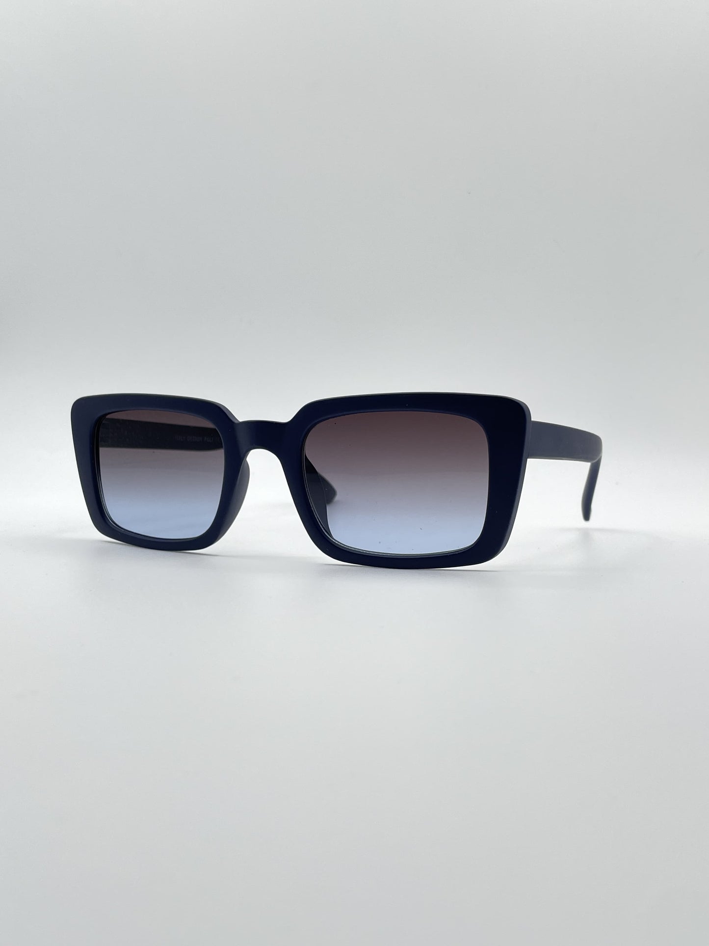Acetate Navy Blue Frame Women's Sunglasses-086