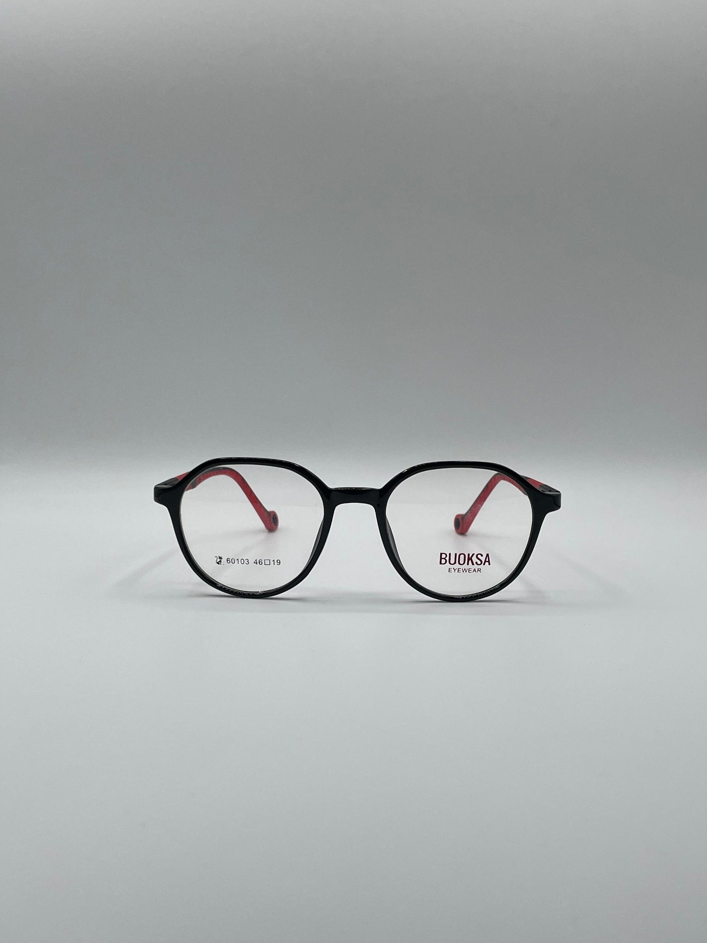 Soft Square Red & Black Frame Kids Optics-300