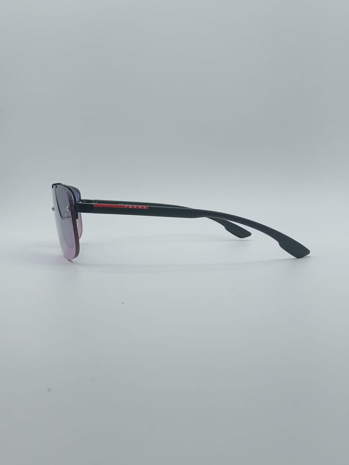 Acetate Black Frame Men's Sunglasses-044