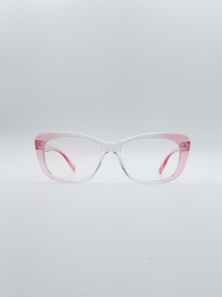 Cat Eye Pink & White Frame Women's Optics-063
