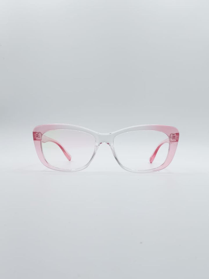 Cat Eye Pink & White Frame Women's Optics-063