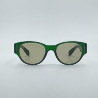 Circular Green Frame Women's Sunglasses-071