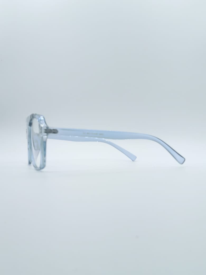 Geometrical Blue Frame Unisex Optics-126