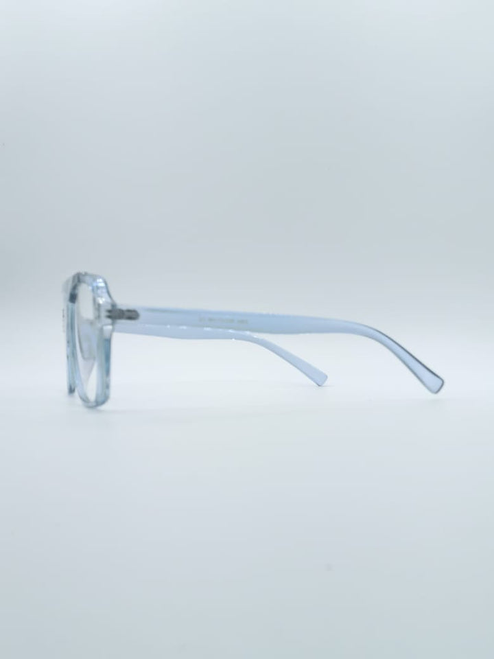 Geometrical Blue Frame Unisex Optics-126