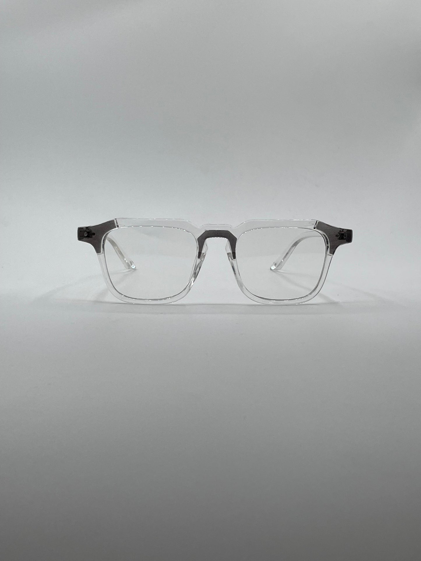 Acetate Translucent White Frame Men's Optics-284