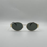 Circular Golden Frame Women's Sunglasses-126