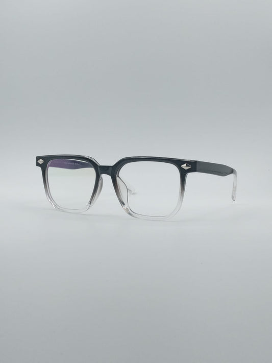 Acetate Black & White Frame Men's Optics-039
