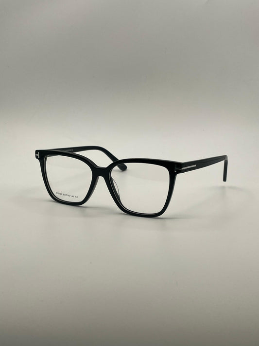 Square Black Frame Women's Optics-369