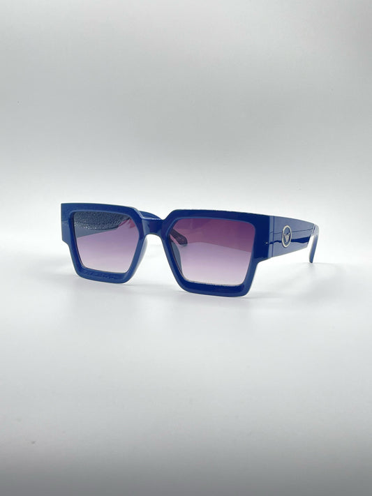 Acetate Blue Frame Sunglasses-196