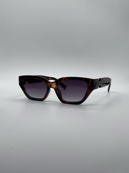 Cat Eye Brown Camo Frame Women's Sunglasses-185