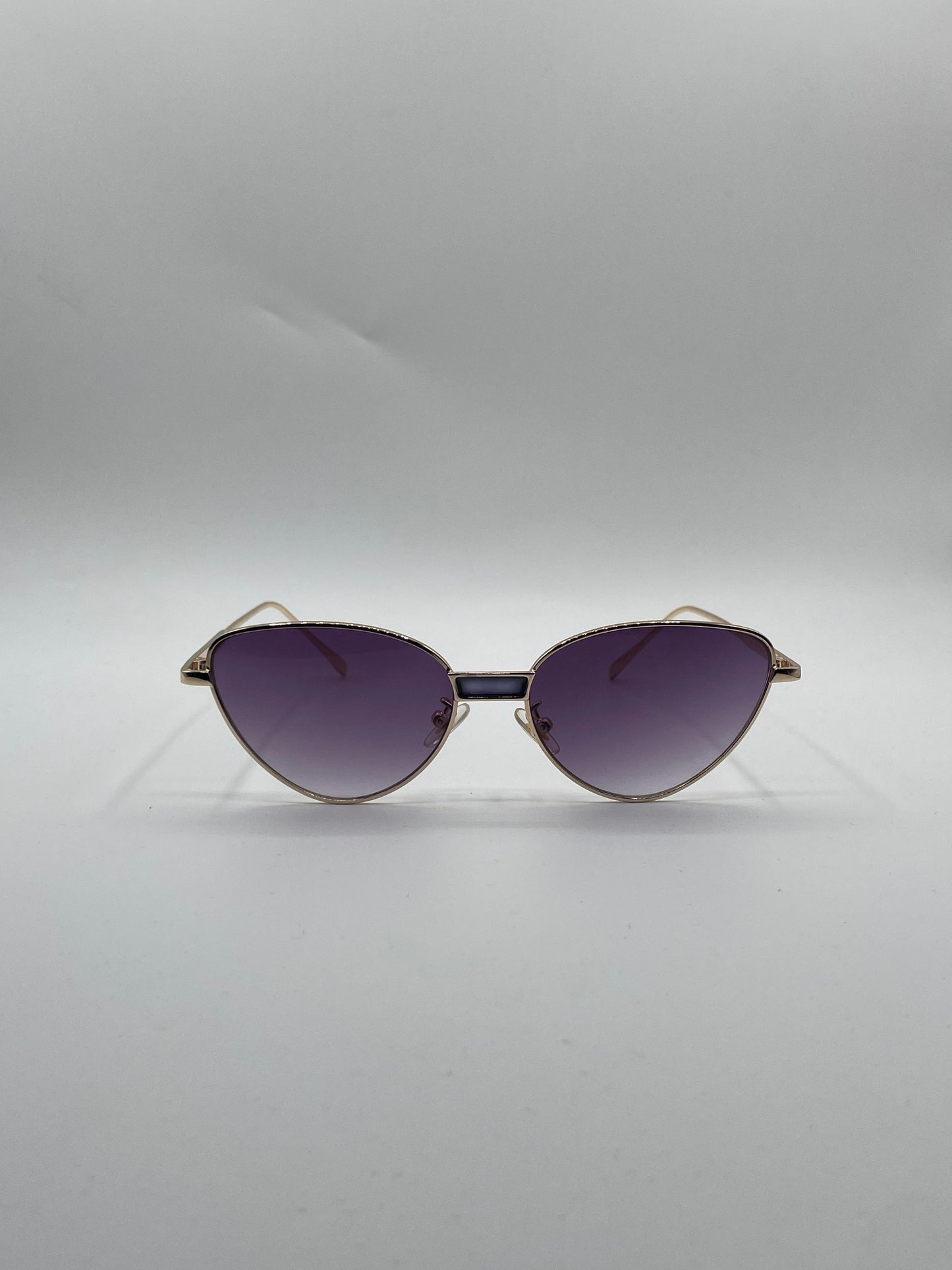Cat Eye Golden Frame Women's Sunglasses-142