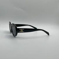 Circular Black Frame Women's Sunglasses-127