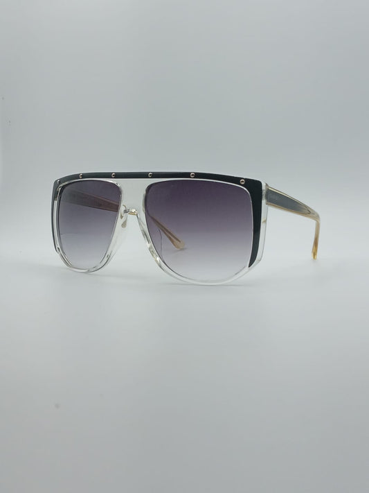 Acetate Black Frame Women's Sunglasses-030