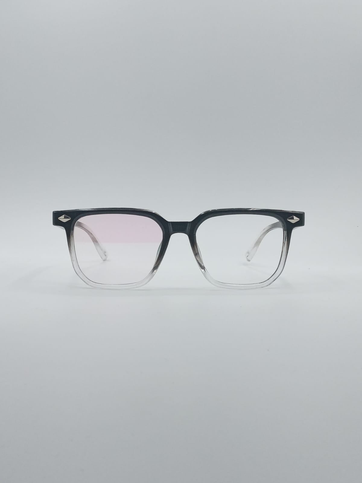Acetate Black & White Frame Men's Optics-039
