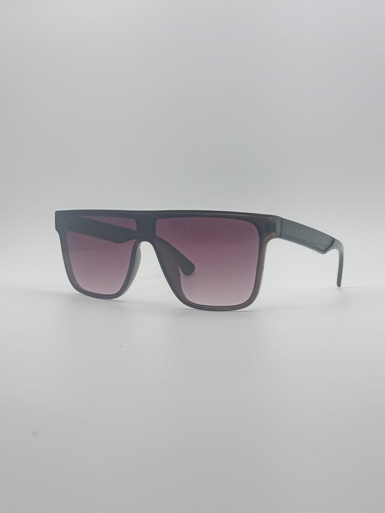 Flat Top Black Frame Sunglasses-001