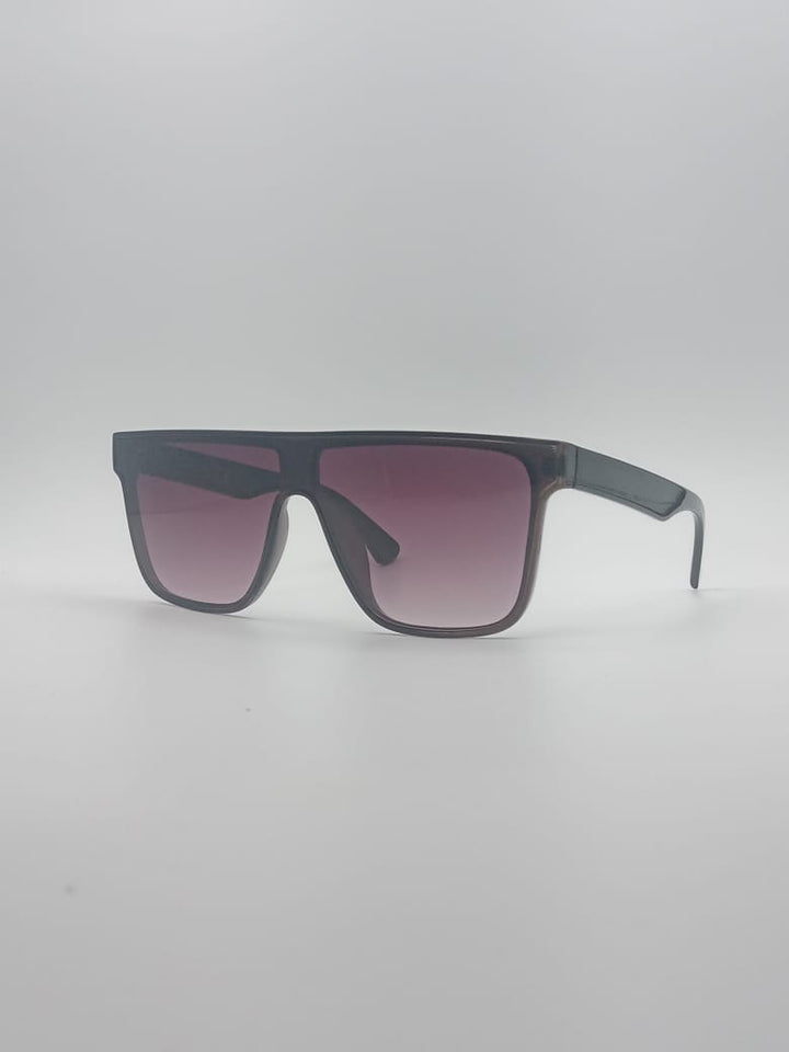 Flat Top Black Frame Sunglasses-001