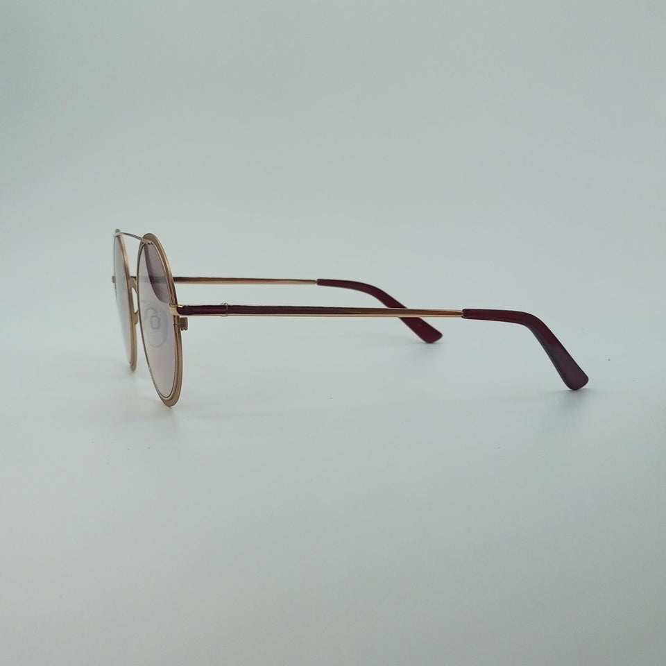 Golden Blush Gradient Round Sunglasses-222