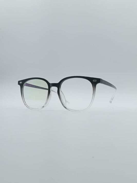 Acetate Black & White Frame Unisex Optics-075