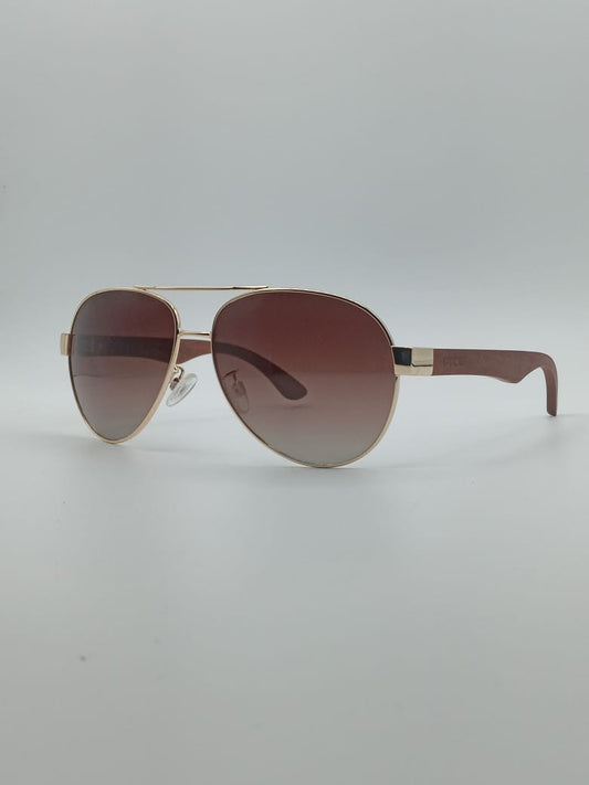 Aviator Thin Golden Frame Men's Sunglasses-004