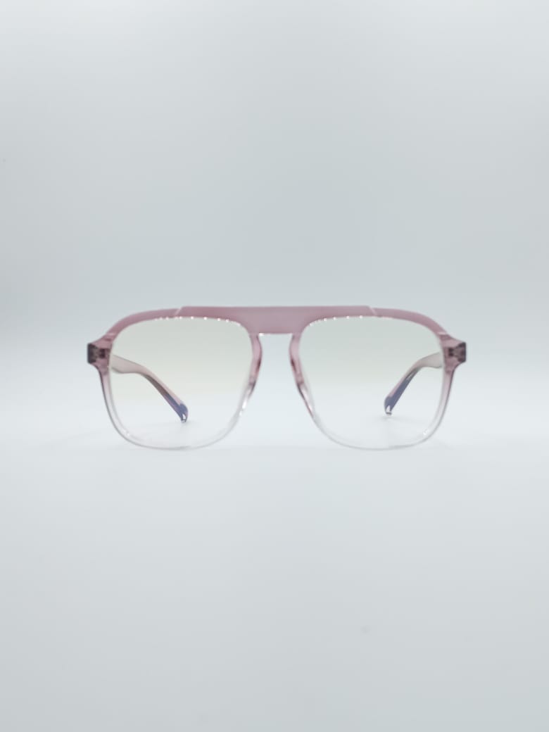 Geometrical Pink & White Frame Unisex Optics-127