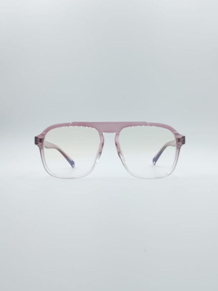 Geometrical Pink & White Frame Unisex Optics-127