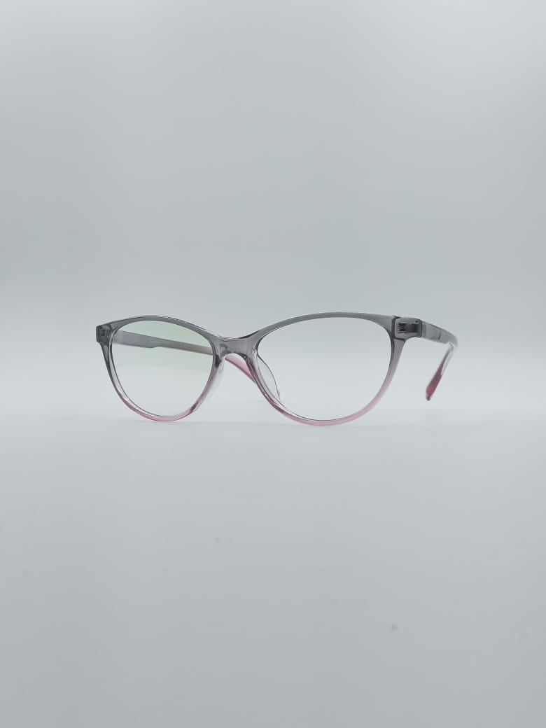 Cat Eye Grey and Pink Frame Kids Optics-136