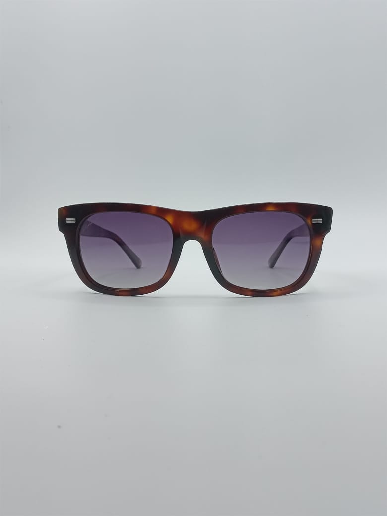 Acetate Tortoise Frame Unisex Sunglasses-017