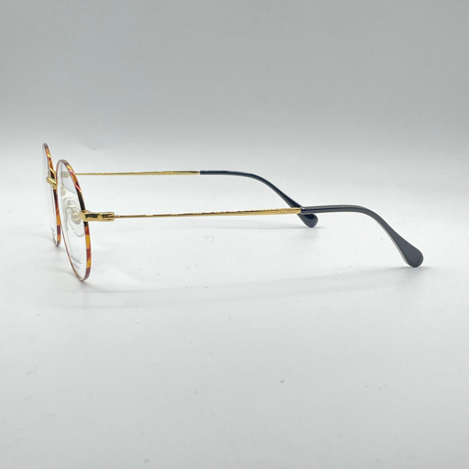Circular Golden Frame Optics-346