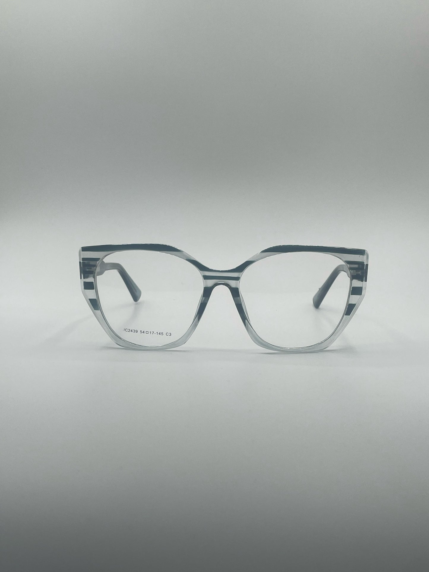 Cat Eye Grey & Black Frame Women's Optics-377