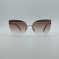 Cat Eye Golden Frame Women's Sunglasses-015