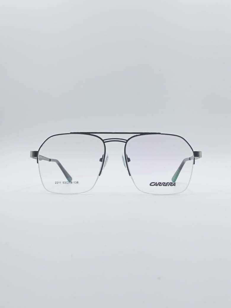 Geometrical Thin Black Frame Men's Optics-104