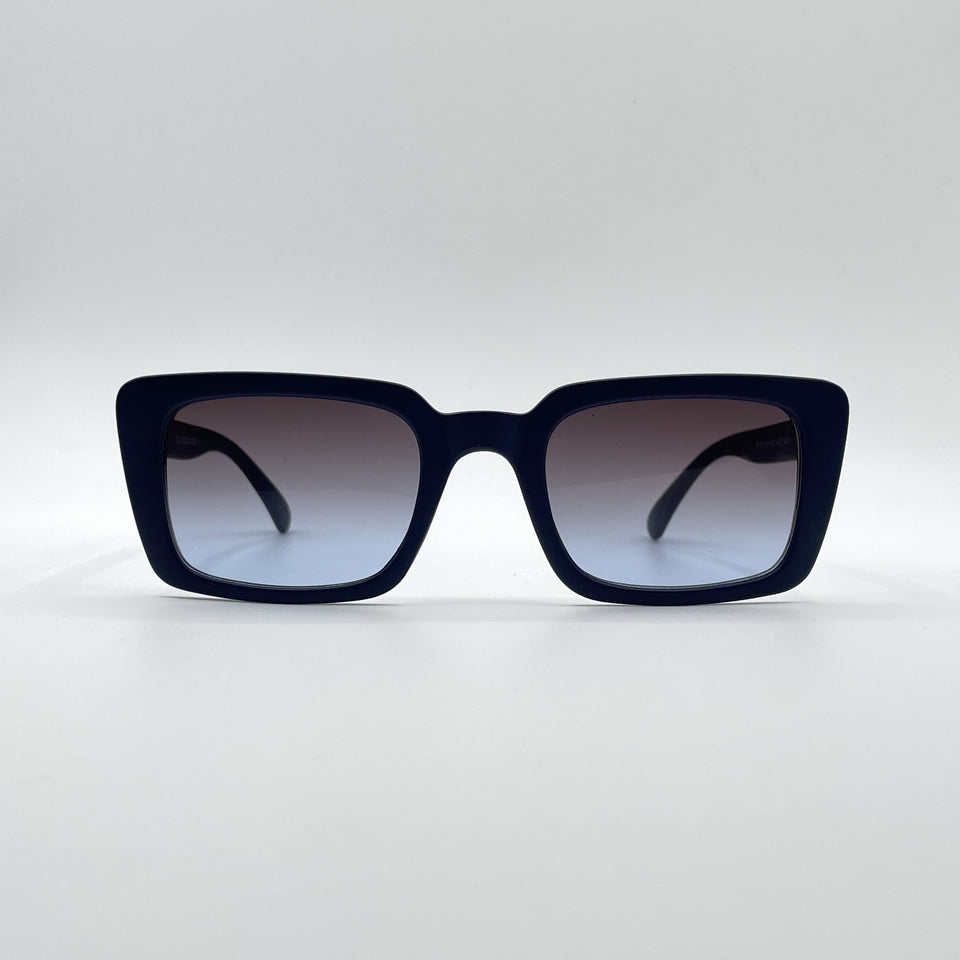 Acetate Navy Blue Frame Women's Sunglasses-086