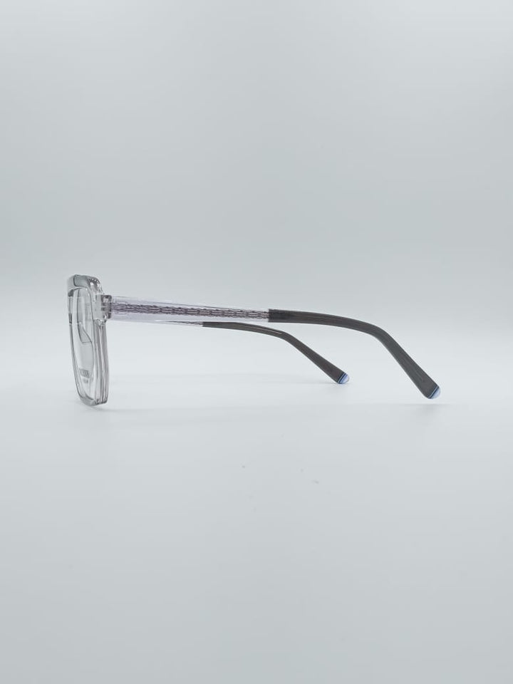 Geometrical Grey Frame Men's Optics-115