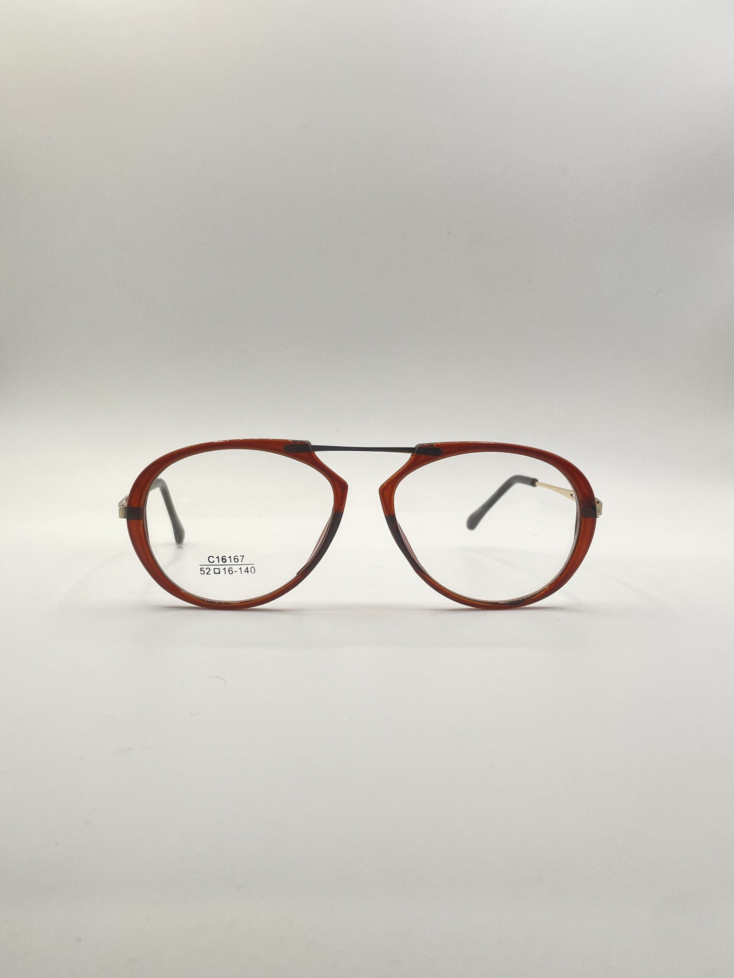 Aviator Translucent Sienna Frame Men's Optics-279