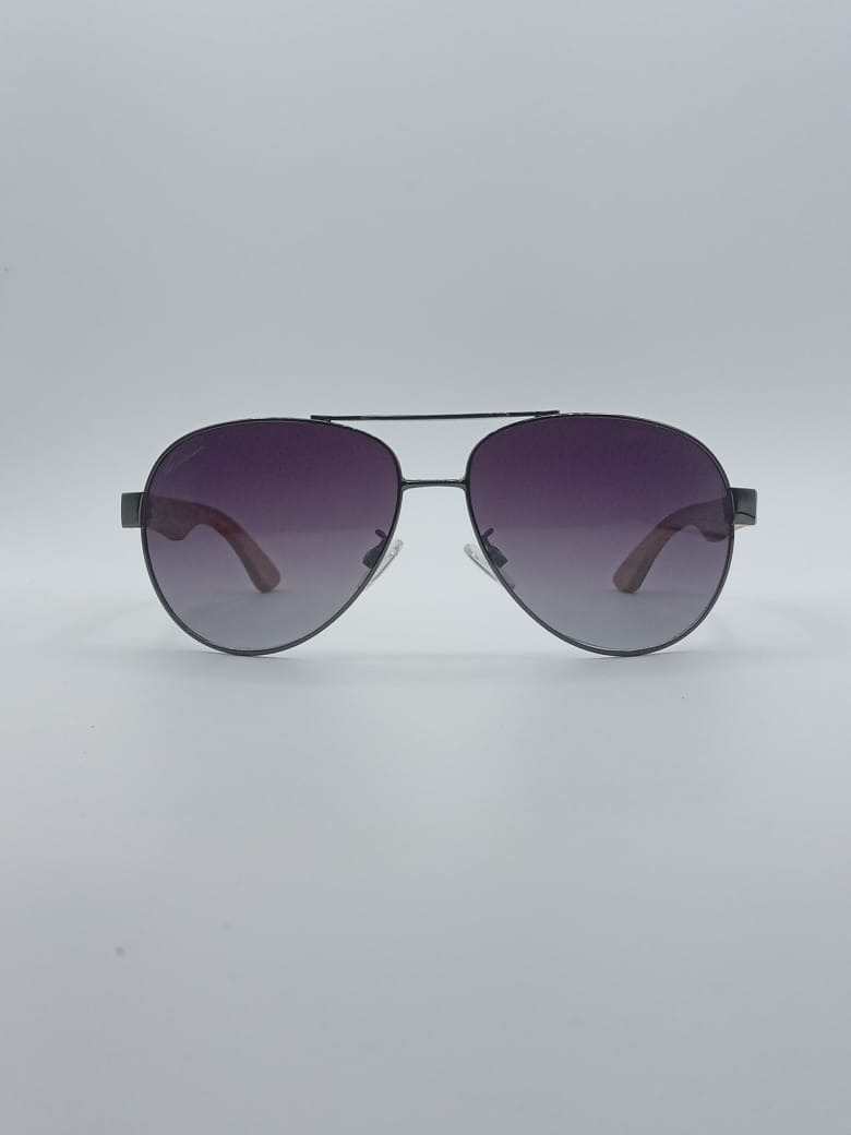 Aviator Thin Black Frame Unisex Sunglasses-005