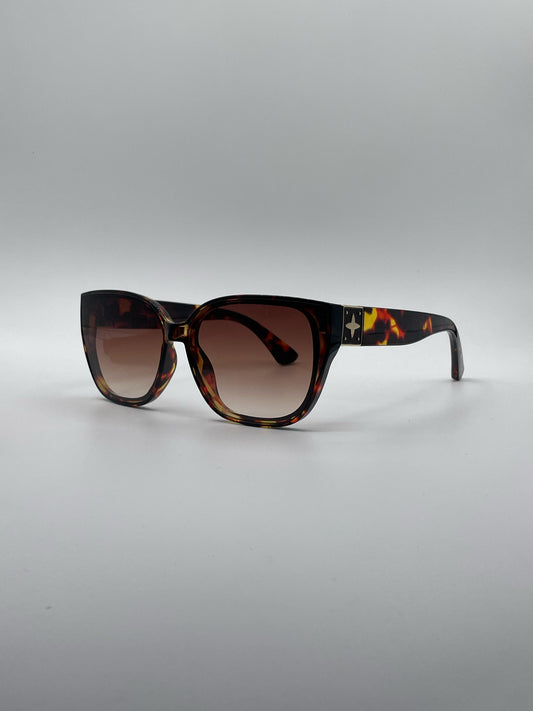 Cat Eye Tortoise Frame Women's Sunglasses-190