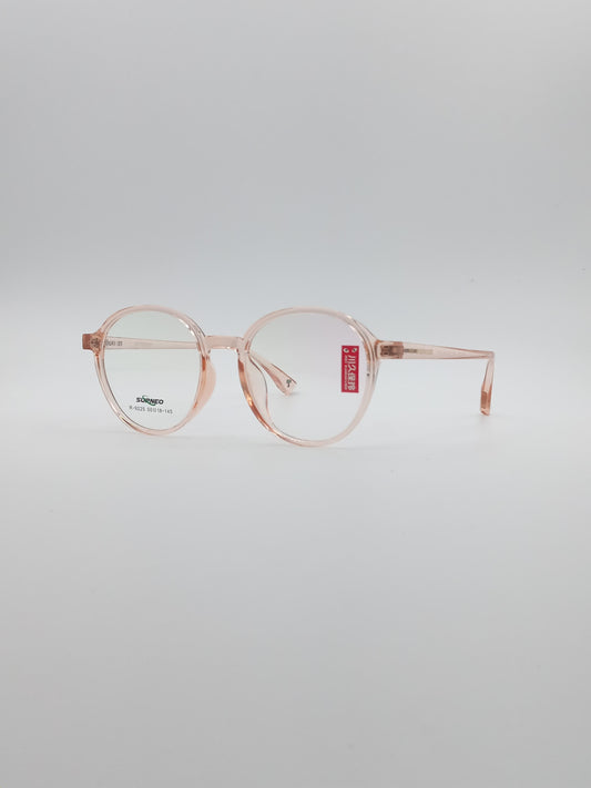 Circular Light Pink Frame Unisex Optics-156