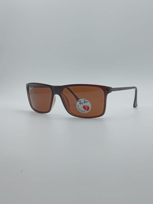 Acetate Brown Frame Men's Sunglasses-007