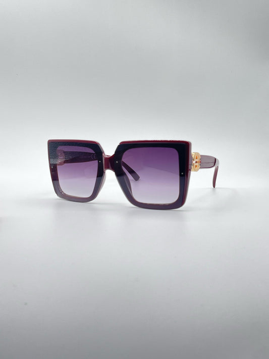 Square Black Frame Women's Sunglasses-183