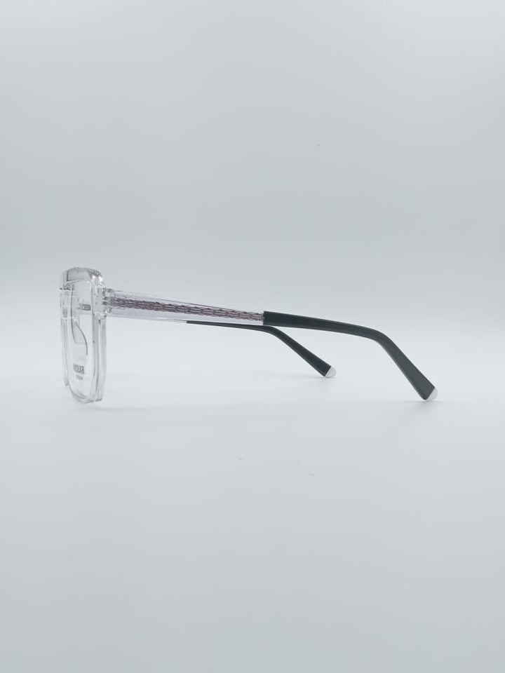 Geometrical Translucent Frame Men's Optics-112