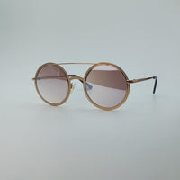 Golden Blush Gradient Round Sunglasses-222