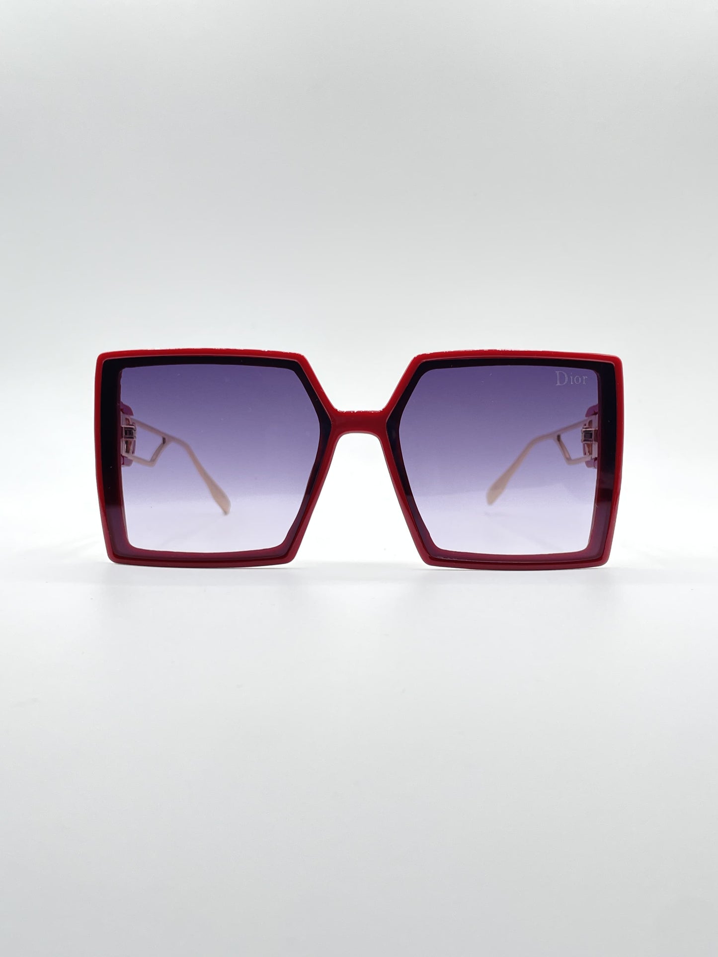 Acetate Red Frame Women's Sunglasses-085