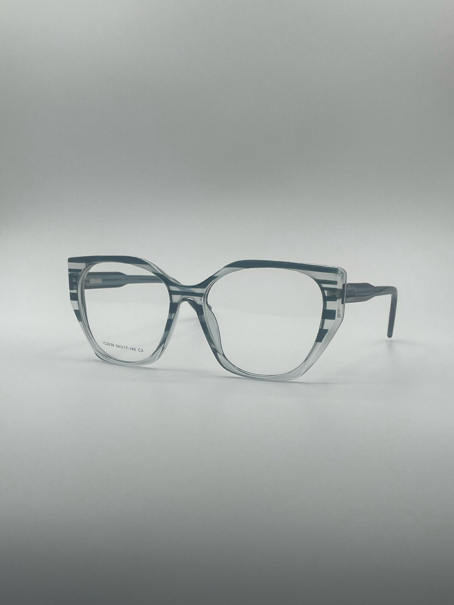 Cat Eye Grey & Black Frame Women's Optics-377