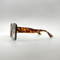 Acetate Brown and Yellow Frame Women Sunglasses-118